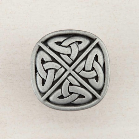 Acorn Mfg Artisan Collection Celtic Square Knob, Antique Pewter DQGPP